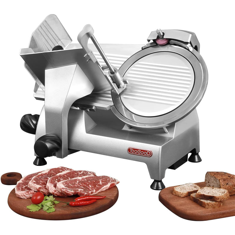 10" Commercial Meat Slicer, Electric Deli Slicer 1/3 HP, Carbon Steel Blade