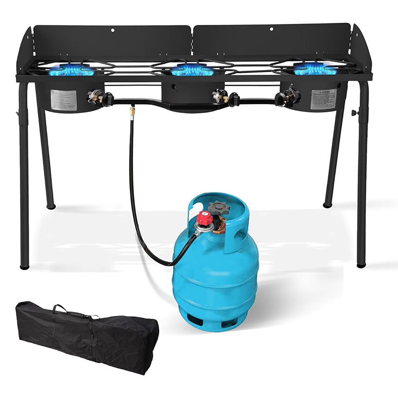 Three Burner Outdoor Portable Camping Gas Stove