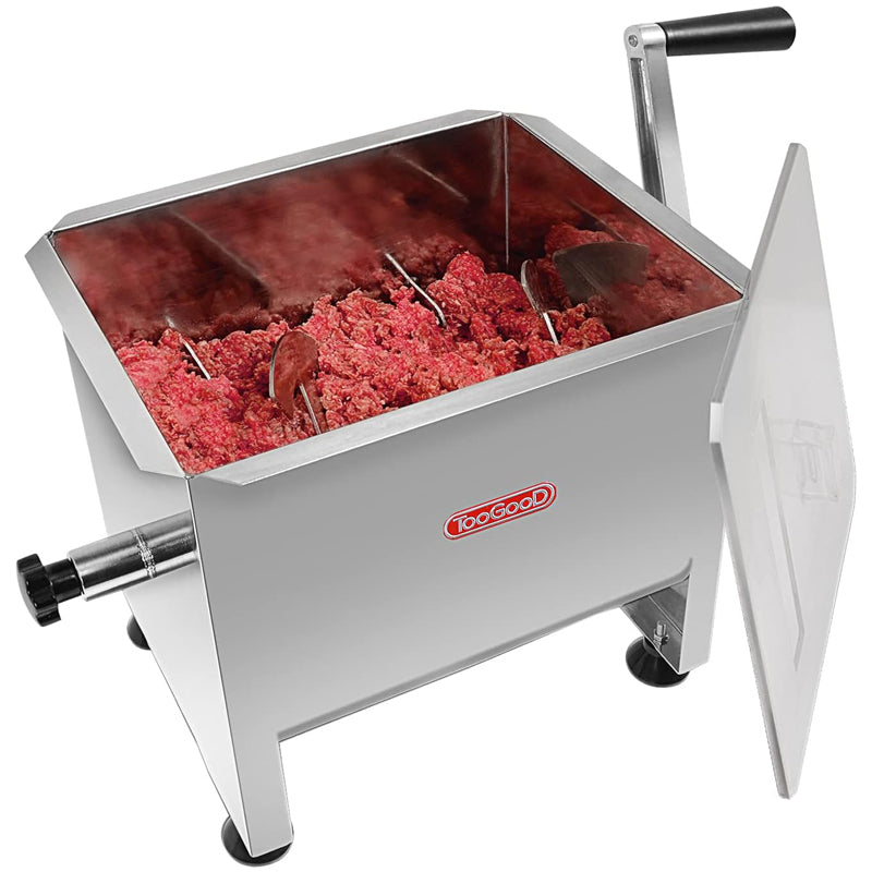 Meat Mixer, 25 lbs / 4.2 gallons tank,Manually Cranked or Motorized