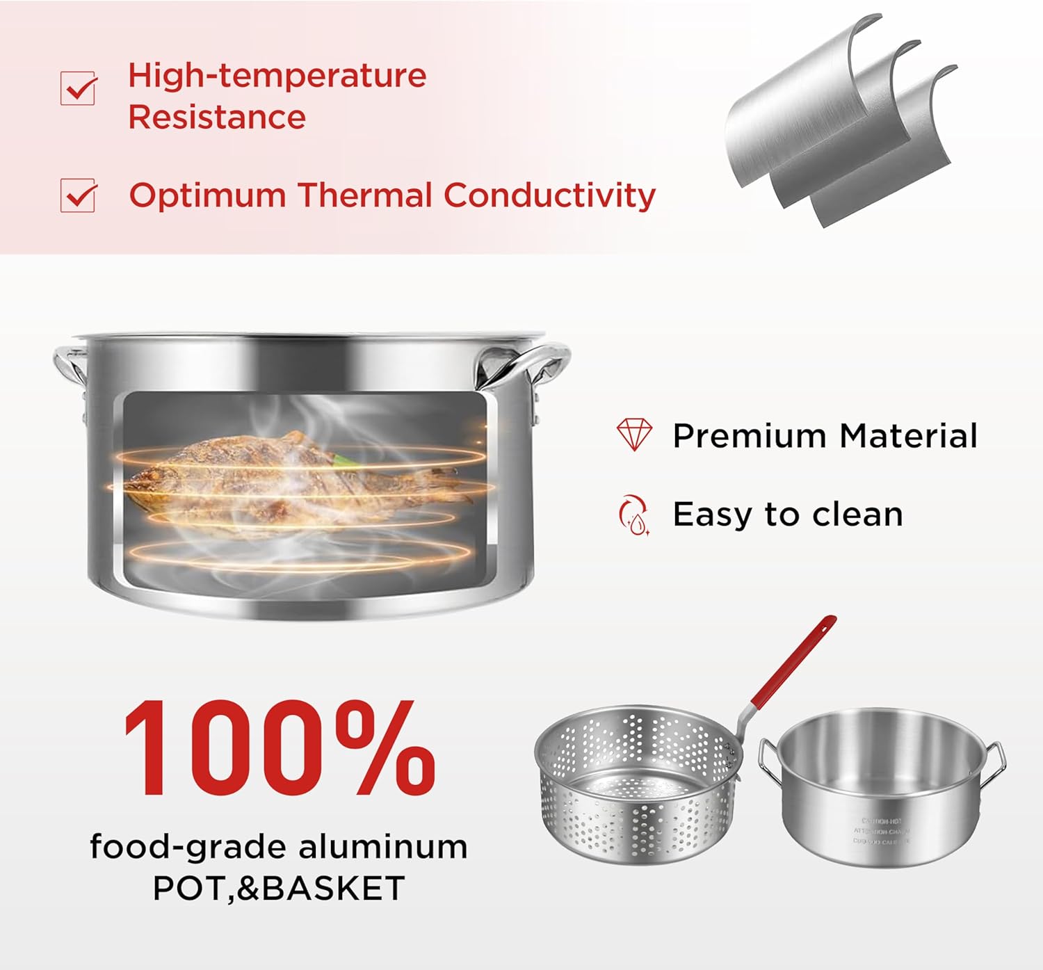 10.5-Quart Outdoor Propane Fish Fryer with Aluminum Filter Basket and Thermometer