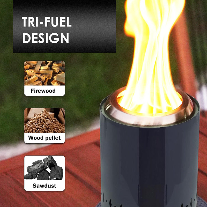 Smokeless Tabletop Fire Pit with Mat