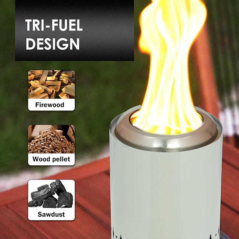 Smokeless Tabletop Fire Pit with Mat