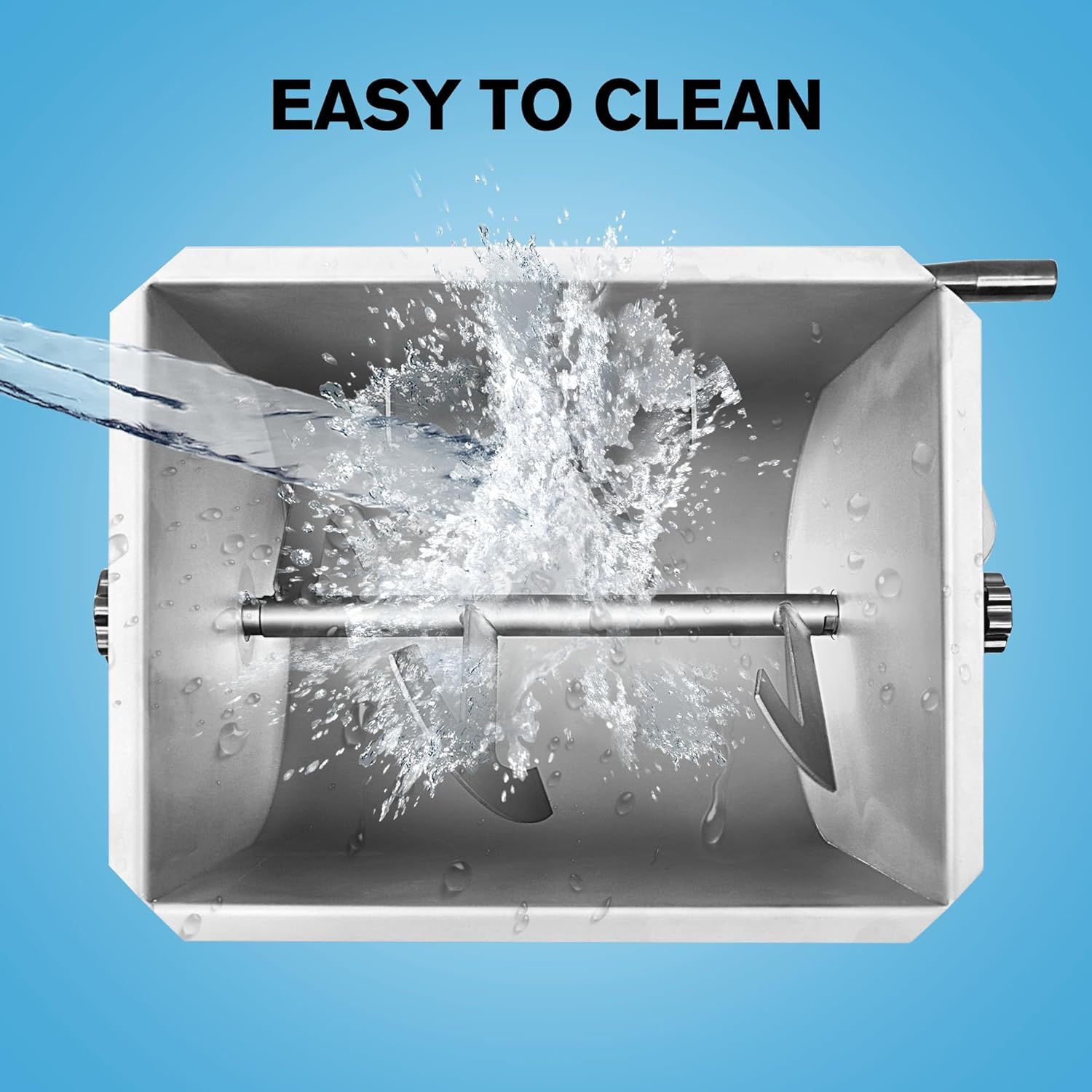 Meat Mixer, 4.2 G / 18 lbs capacity, Manually Cranked or Motorized Sausage Mixer Machine