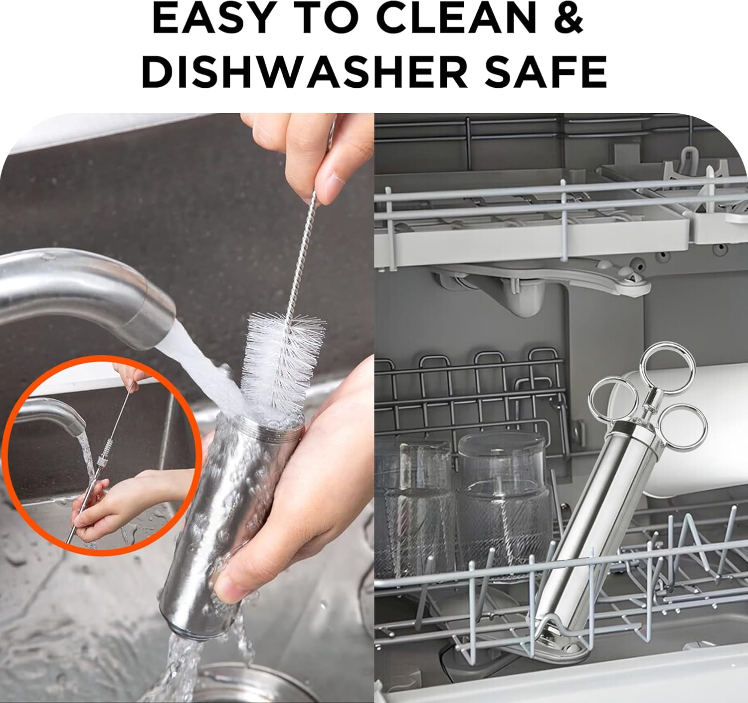 Stainless Steel Turkey Injector, 2 oz Capacity