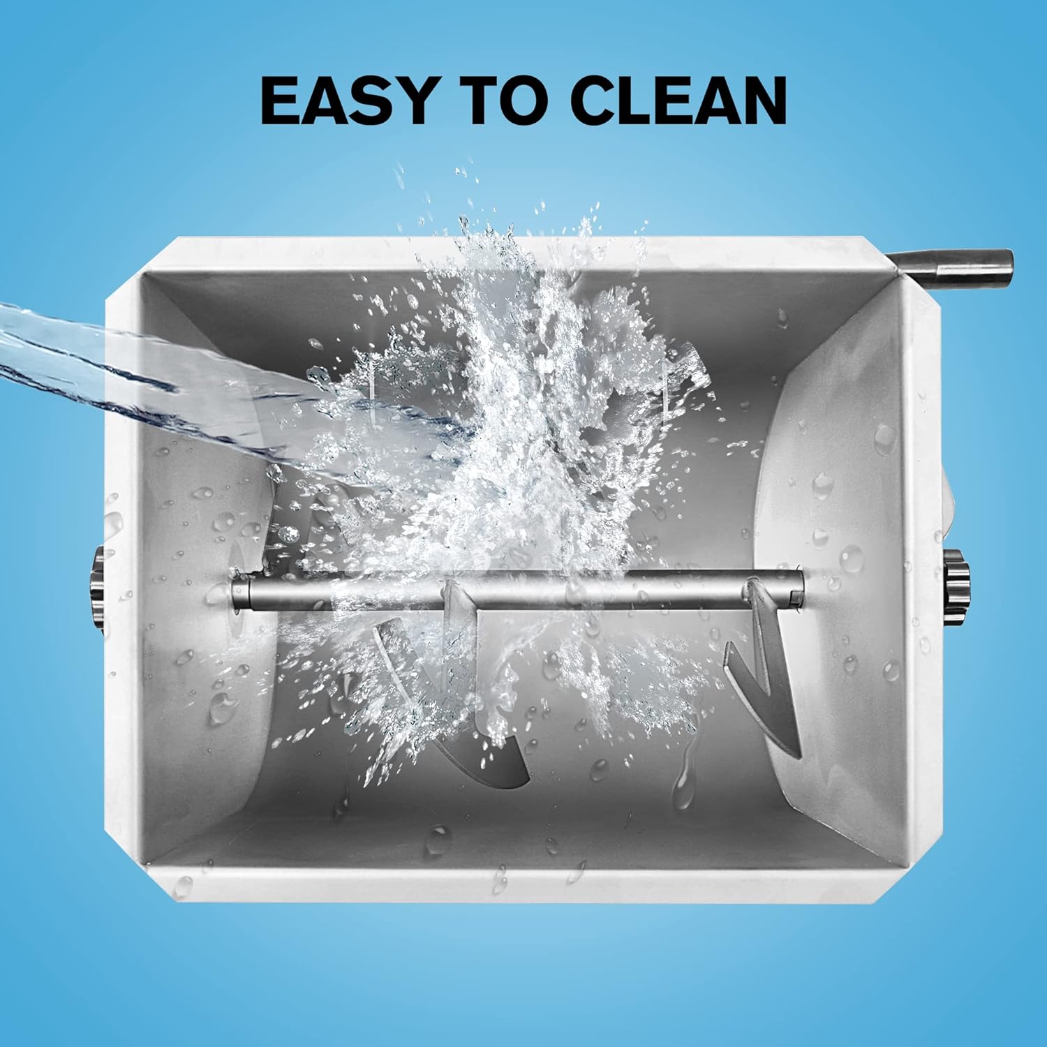 Meat Mixer, 25 lbs / 4.2 gallons tank,Manually Cranked or Motorized