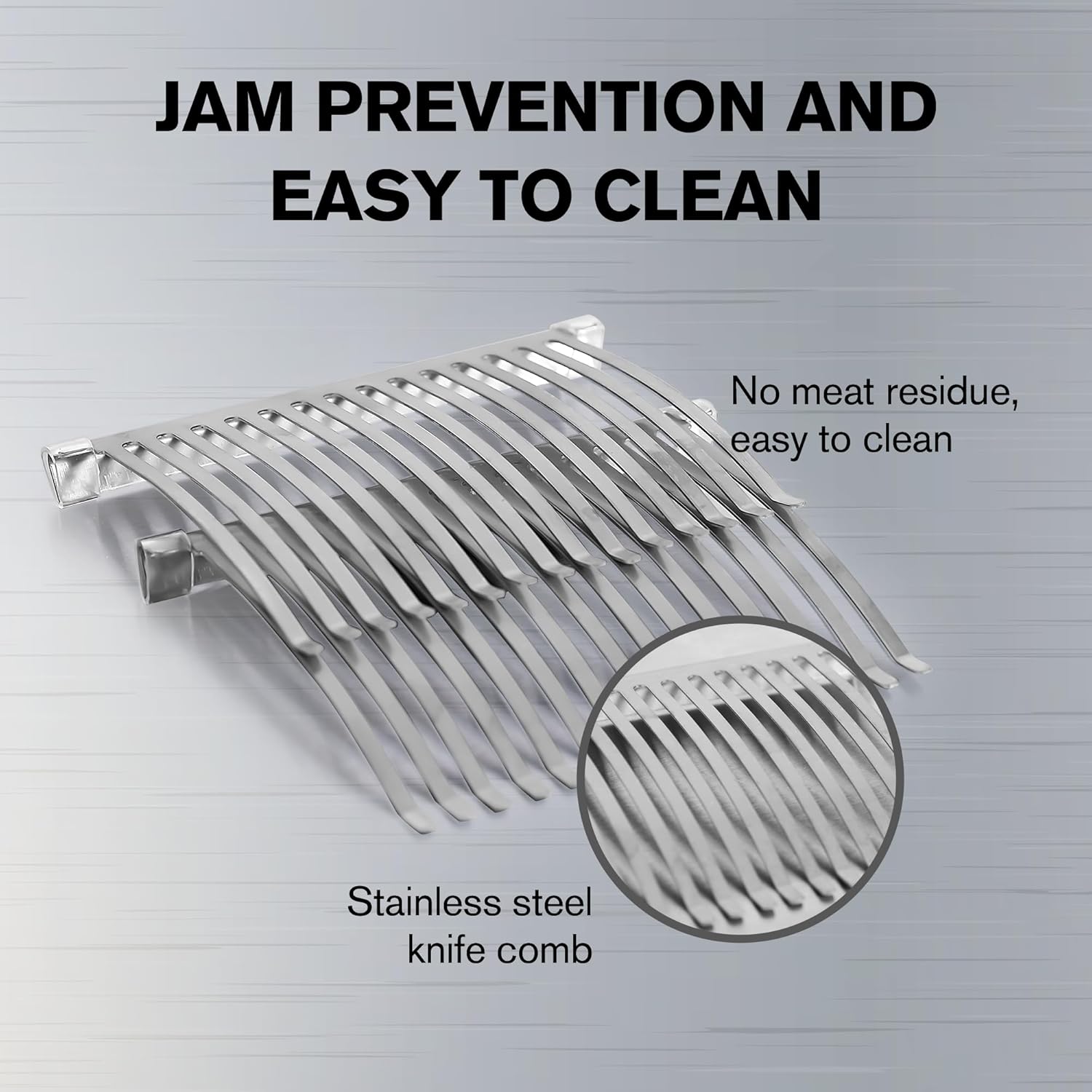 2-in-1 Manual Meat Tenderizer, Jerky Slicer, 2 Sets of Stainless Steel Blades
