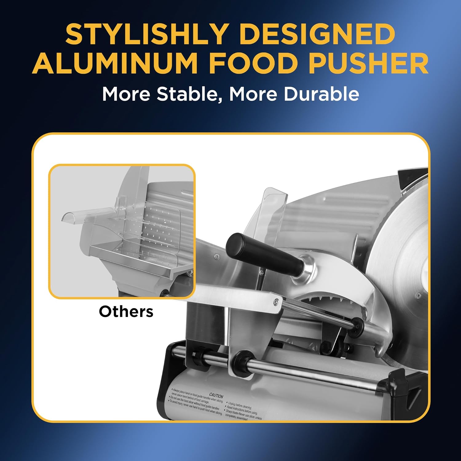 Electric Meat Slicer with 8.7" Stainless Steel Blade