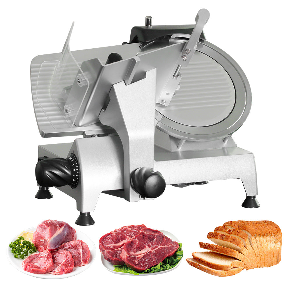 12" Electric Meat Slicer, 300 W, Stainless Steel, Maintains Blade Sharpness