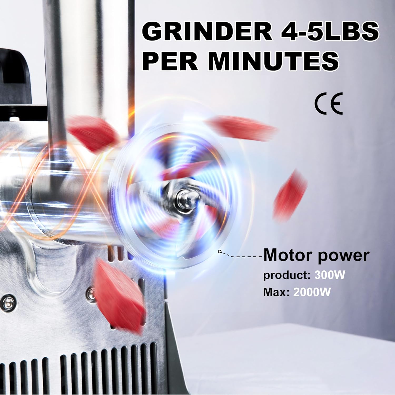 #8 Meat Grinders, 0.4HP 260lbs/H, ETL Approved