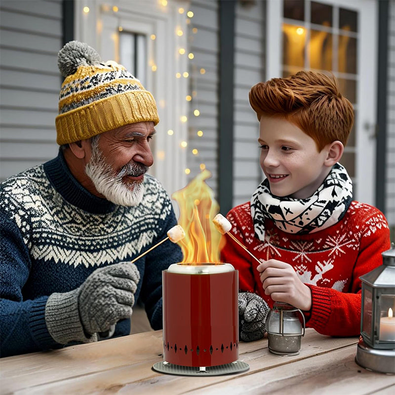 Smokeless Tabletop Fire Pit with Mat