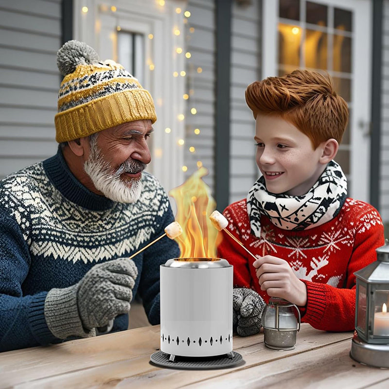 Smokeless Tabletop Fire Pit with Mat