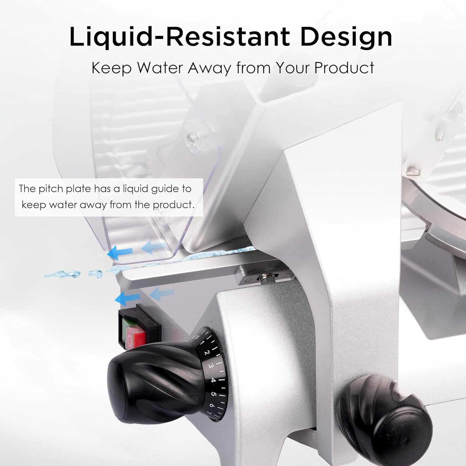 8" Commercial Electric Meat Slicer, 1/4 HP, Italian Carbon Steel Blade