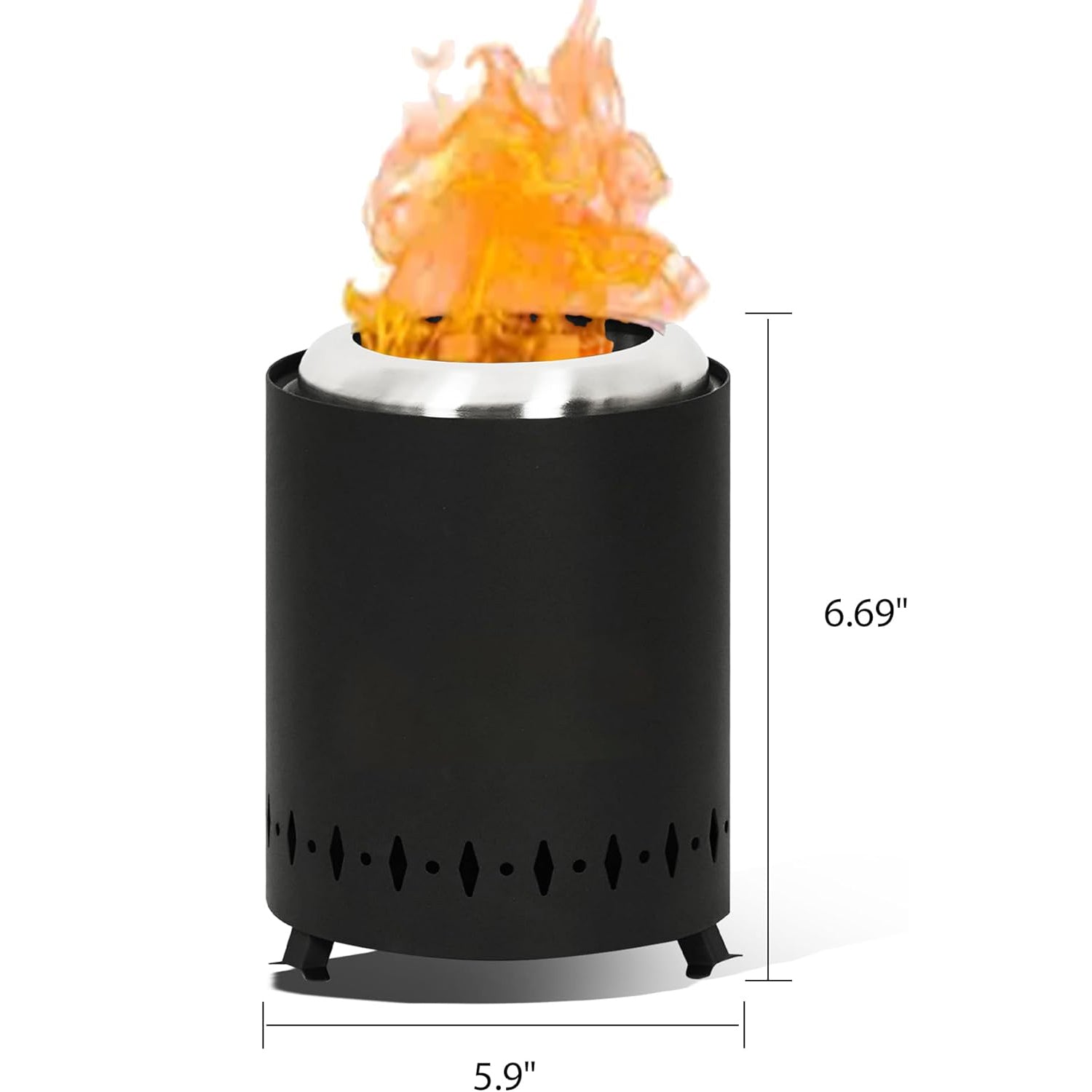 Smokeless Tabletop Fire Pit with Mat