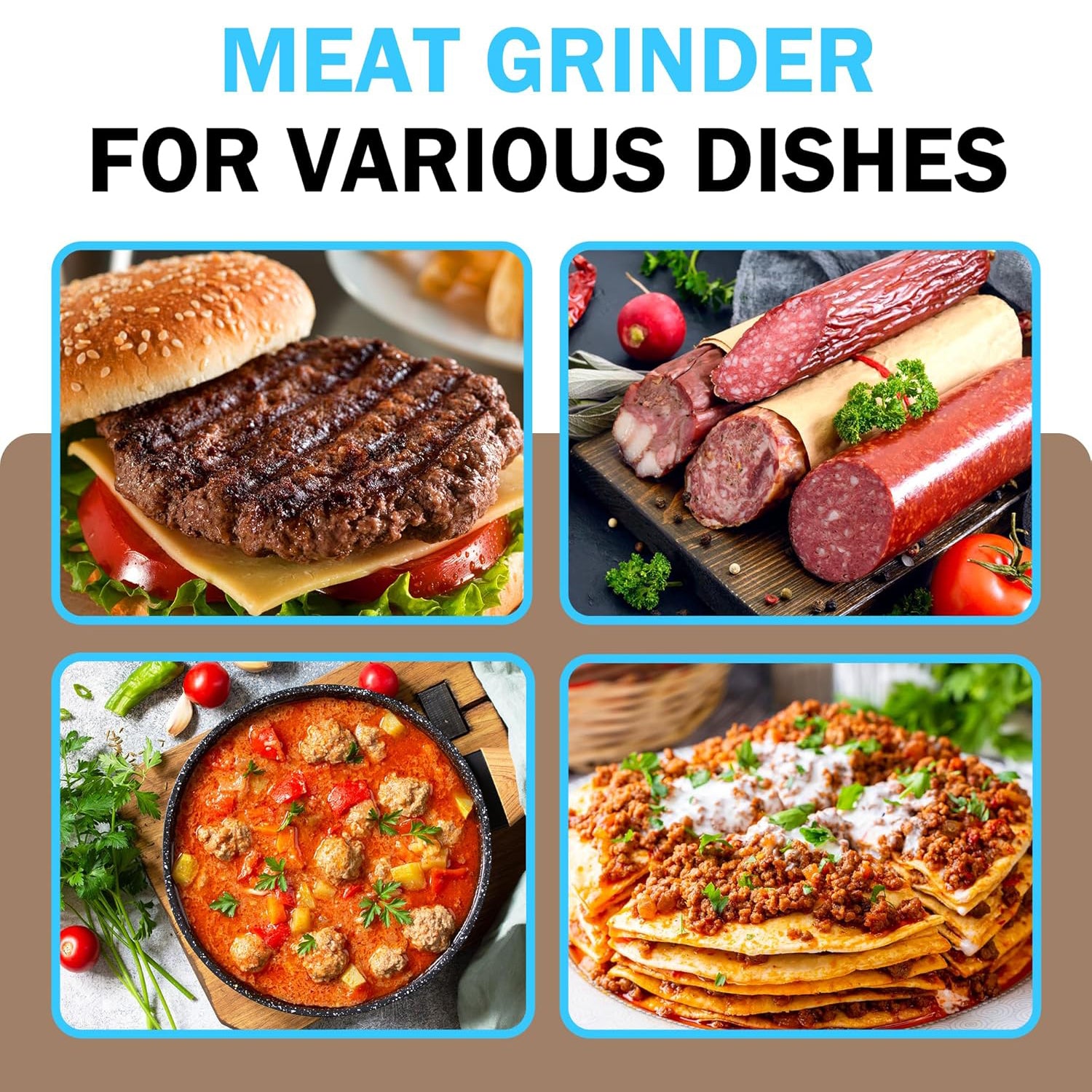 Electric Meat Grinder, ETL Approved Meat Grinder, 3/4 HP