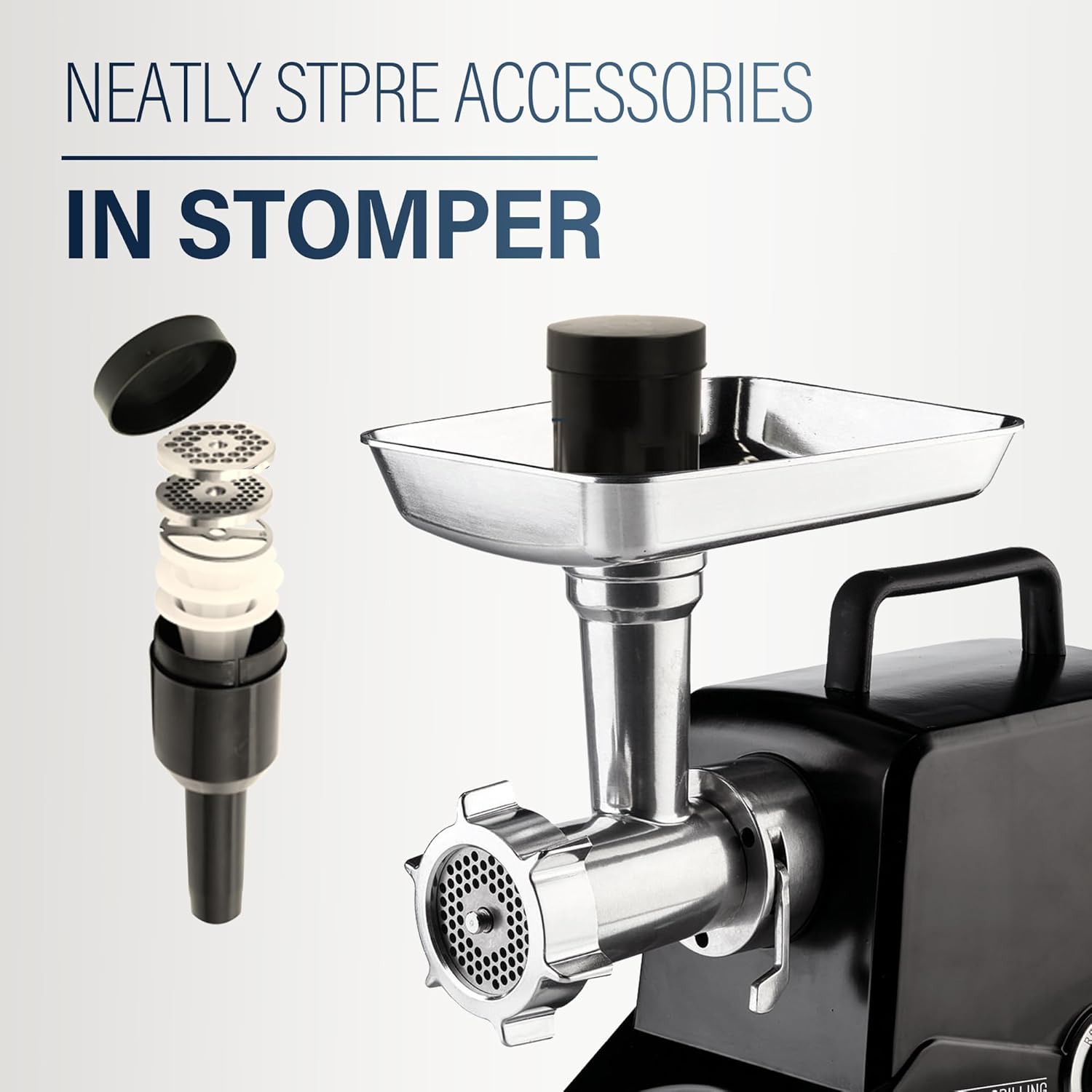 #12 Electric Meat Grinder, Electric Meat Chopper Aluminum Housing, Heavy Duty Meat Mincer