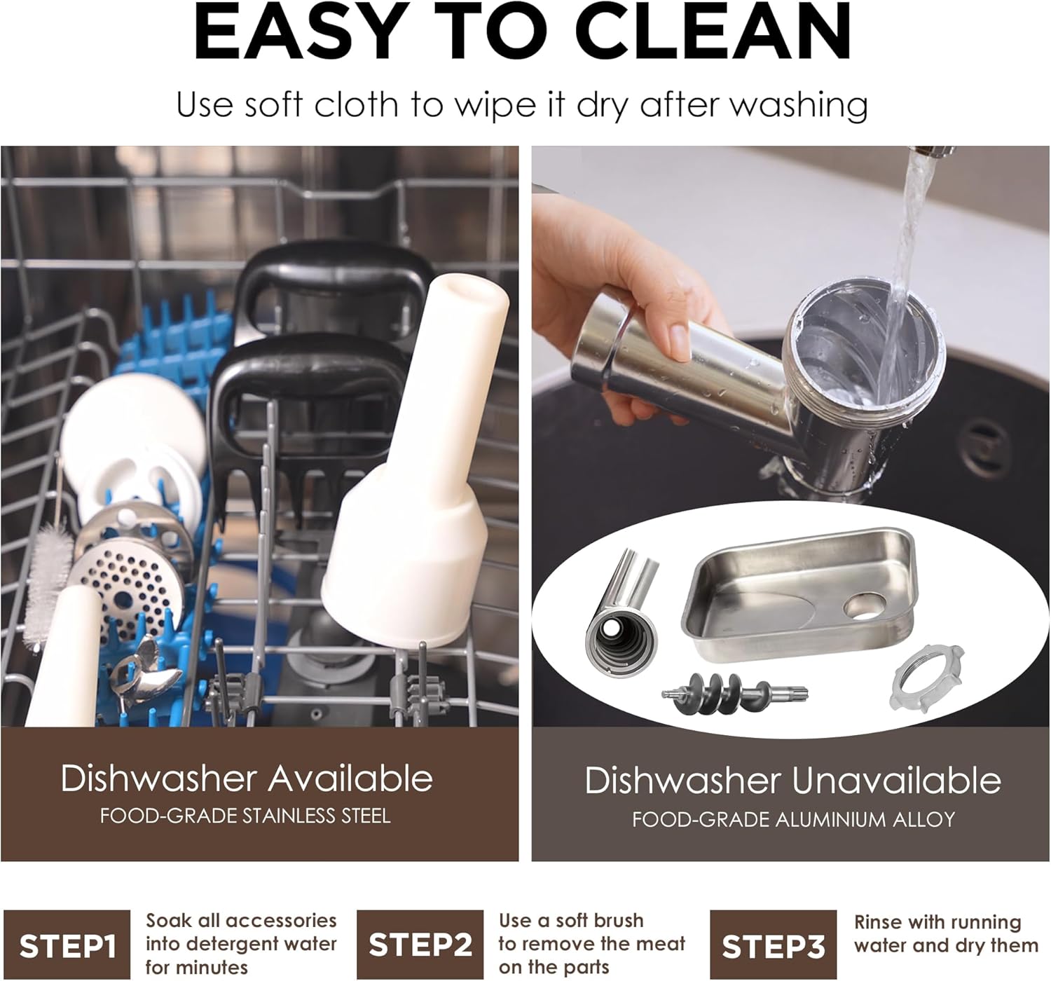 #8 Electric Meat Grinder, 575W with 2 Meat Claws and 1 Brush