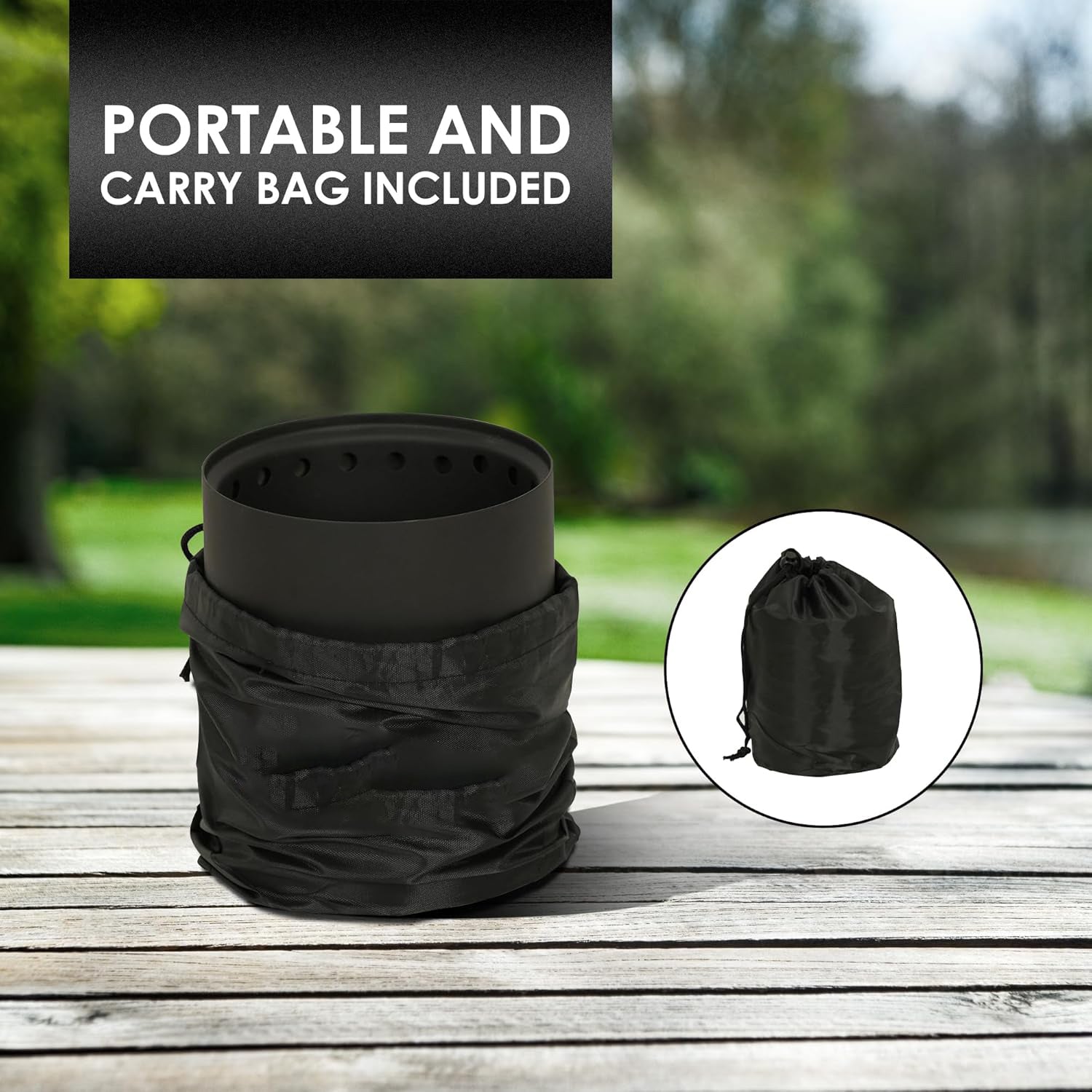 Smokeless Tabletop Fire Pit with Mat