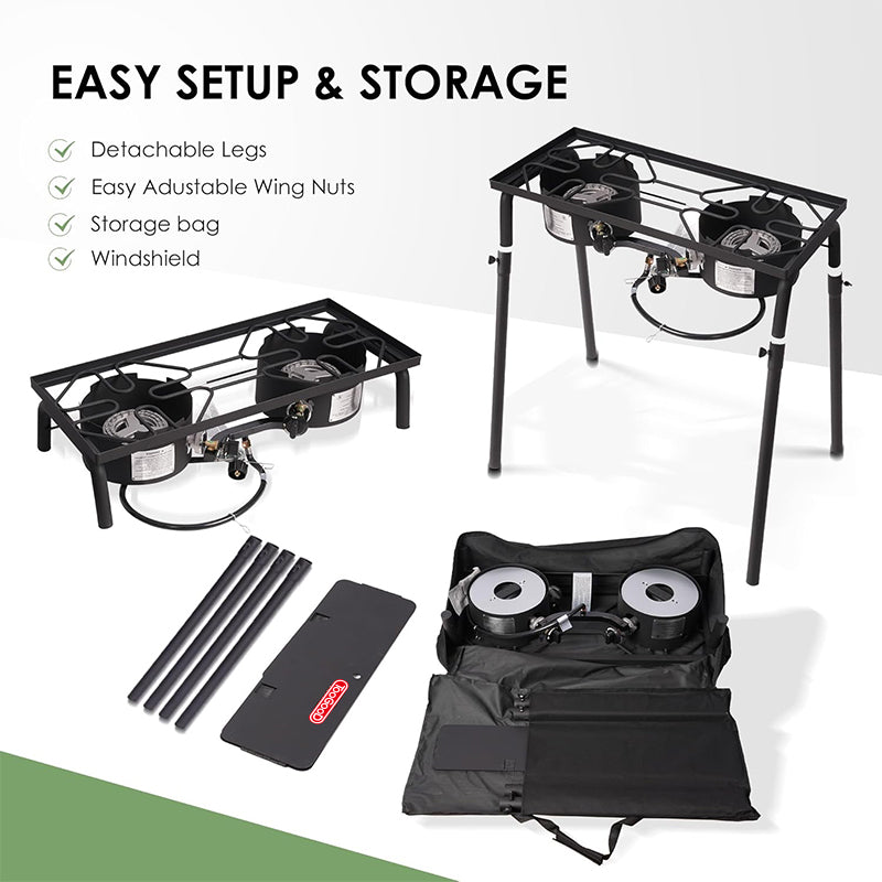 Two Burner Outdoor Camping Gas Stove