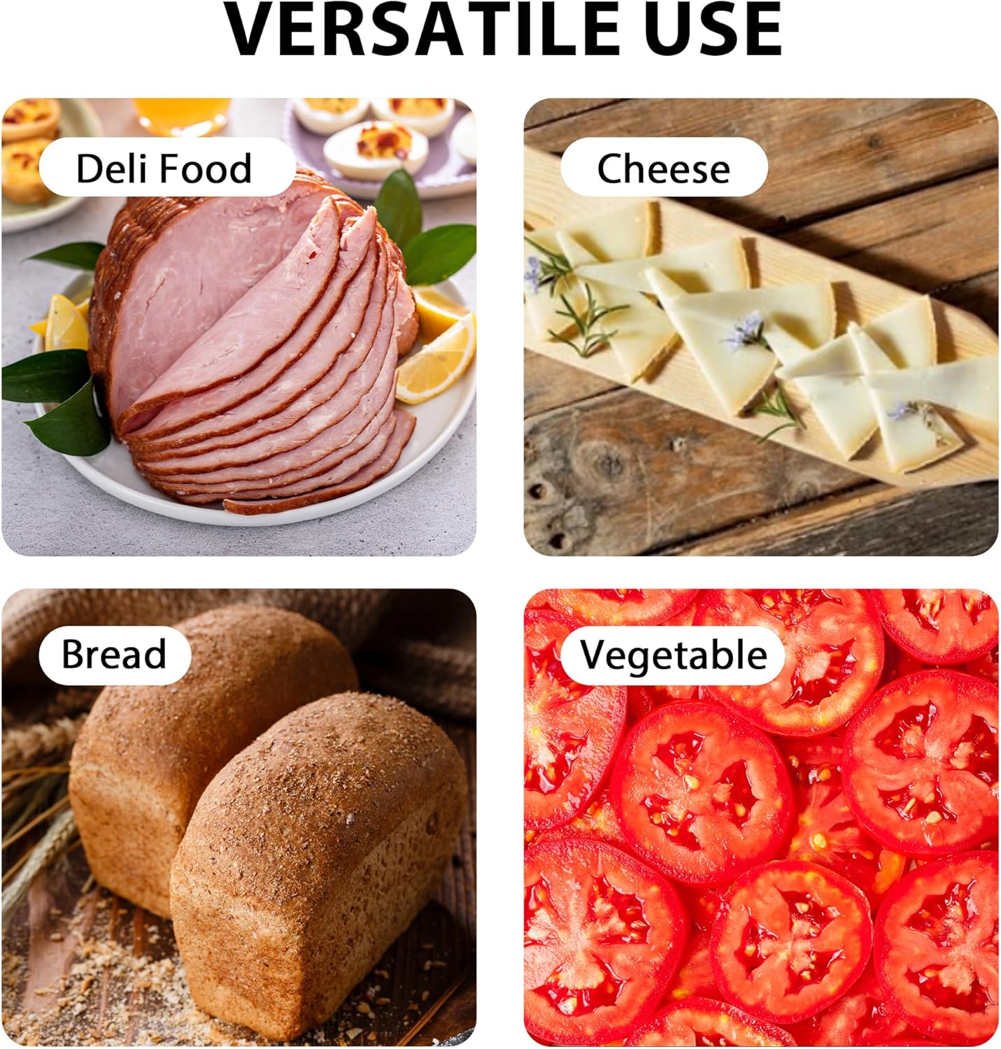 Electric Meat Slicer with 7.5" Stainless Steel Blade