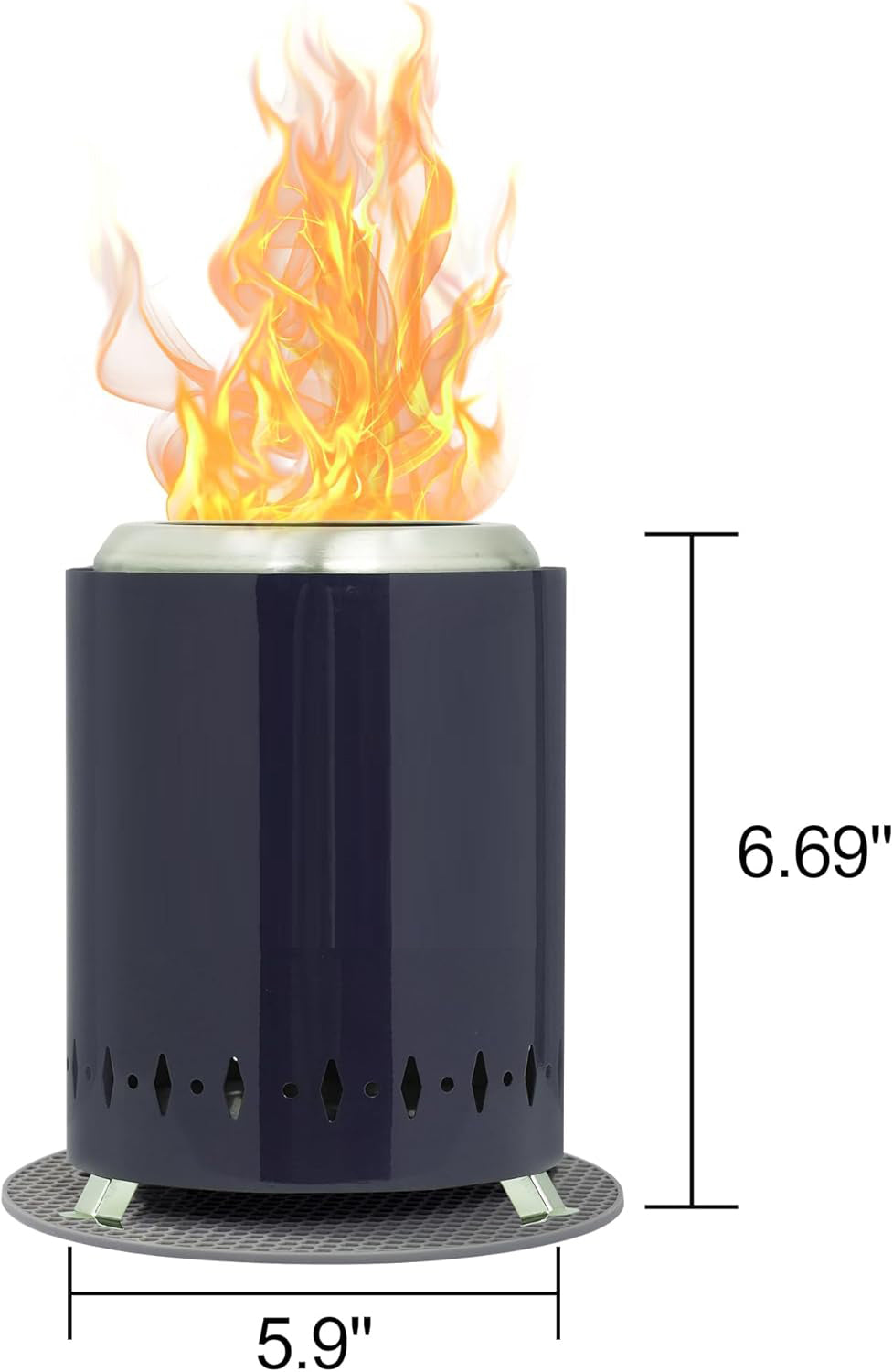Smokeless Tabletop Fire Pit with Mat