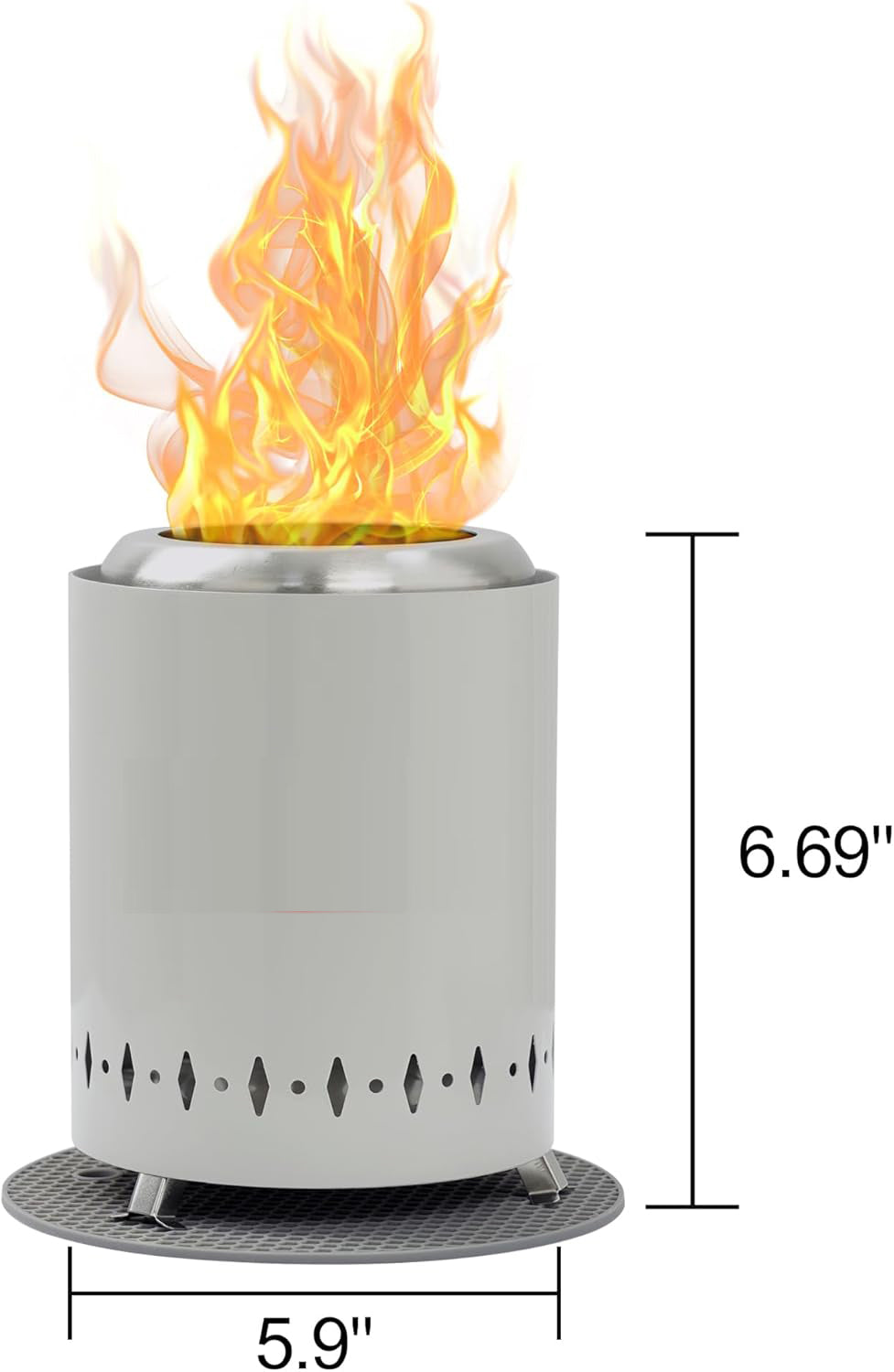 Smokeless Tabletop Fire Pit with Mat