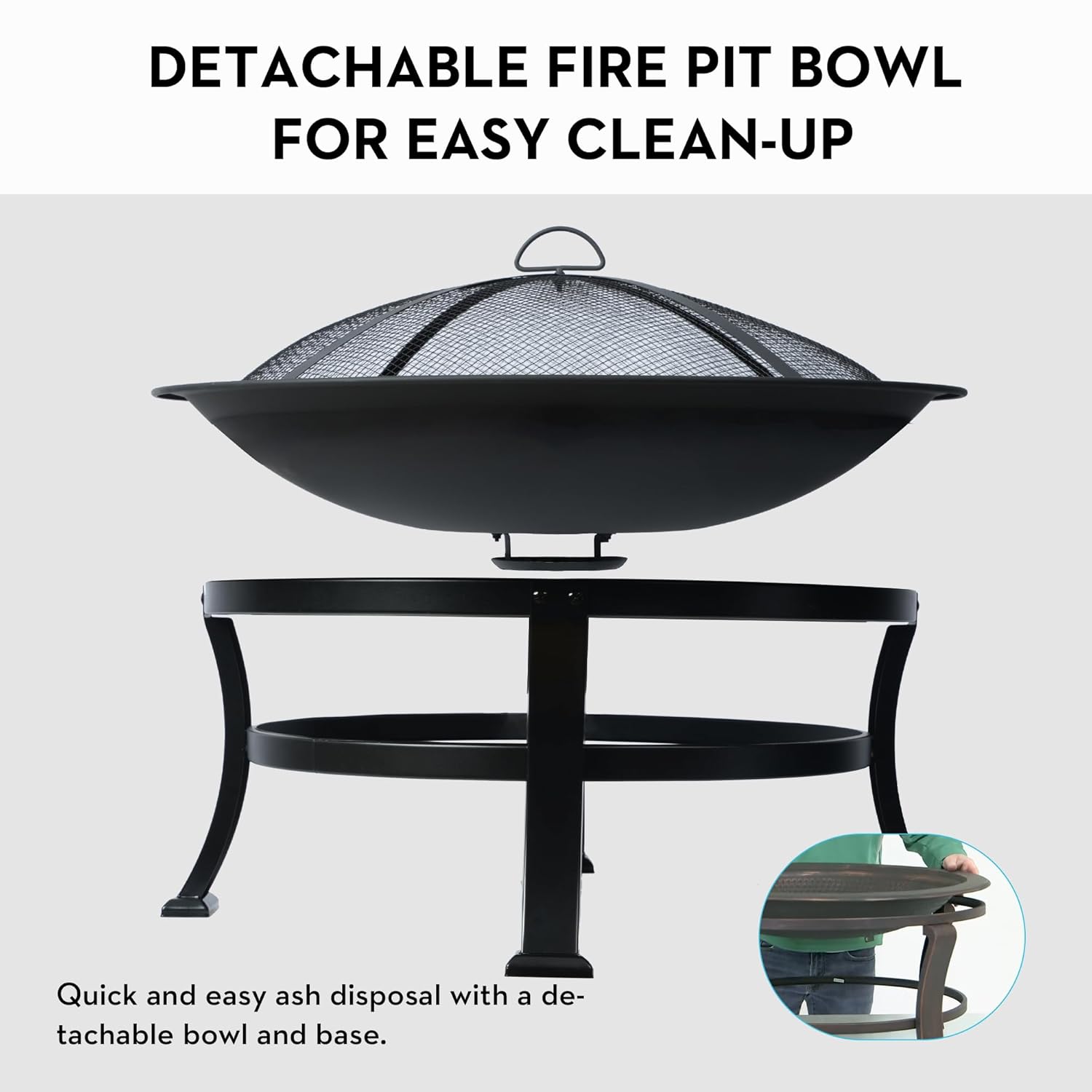 30In Outdoor Wood Burning Fire Pit