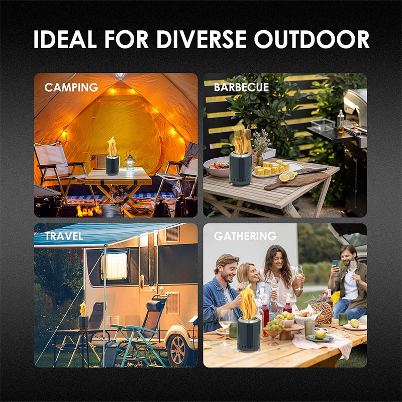 Smokeless Tabletop Fire Pit with Mat