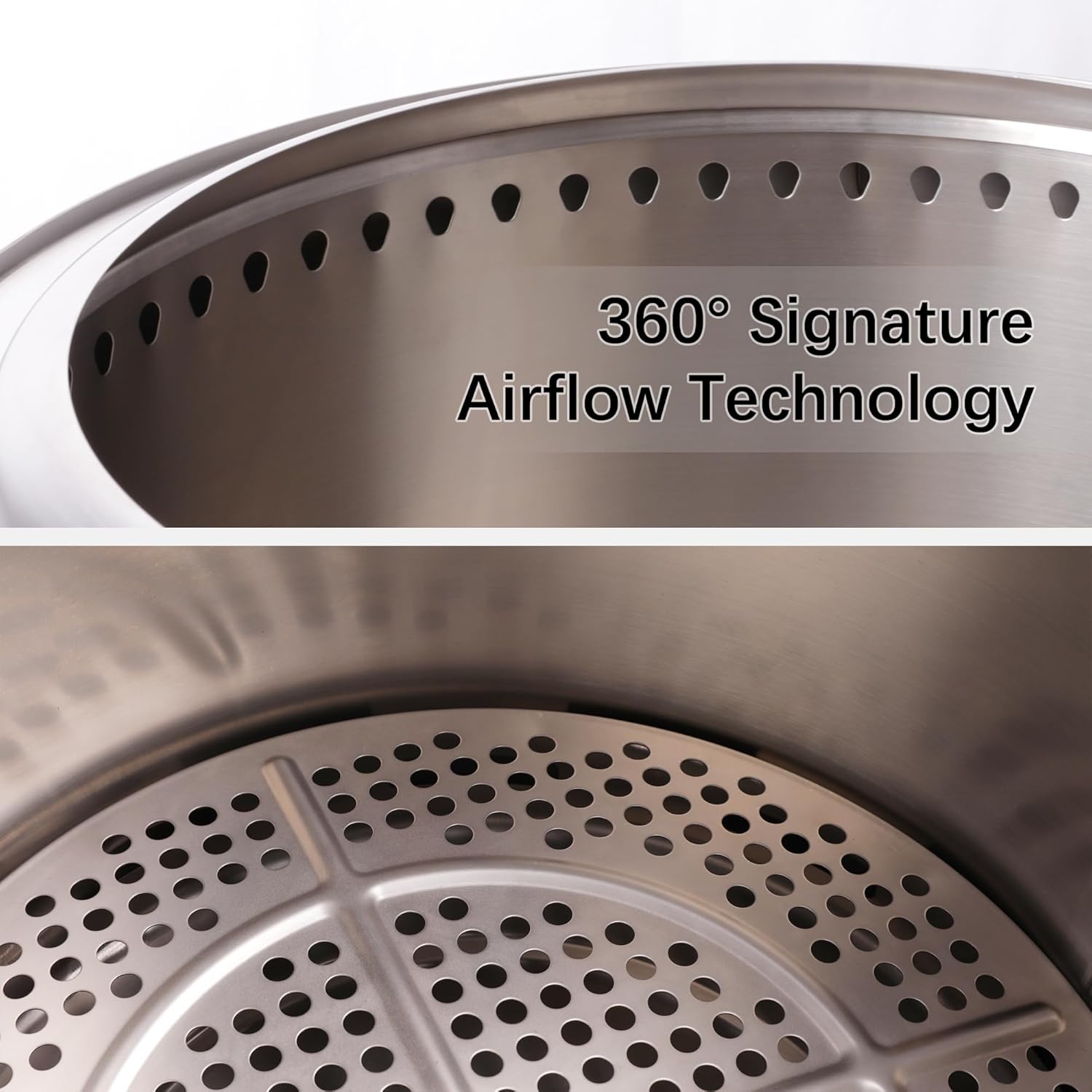 19'' Portable Wood Burning Smokeless Fire Pit with Removable Ash Pan