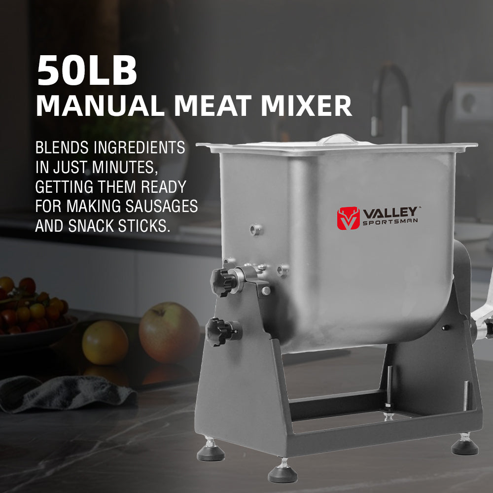 50lbs Electric Meat Mixer, 350 W, Three-Way Tilting, Transparent Cover