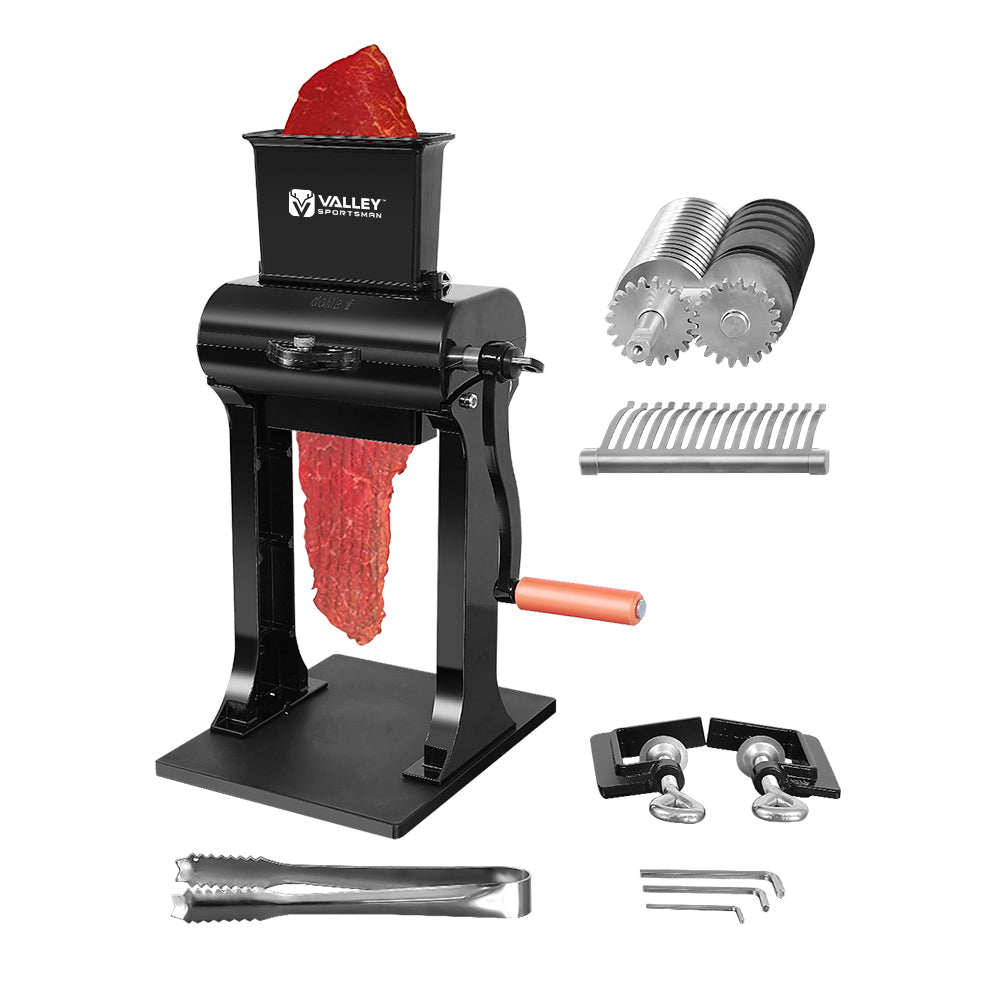 2-in-1 Meat Tenderizer & Slicer, 2 Set of Blades, Countertop-Friendly Size
