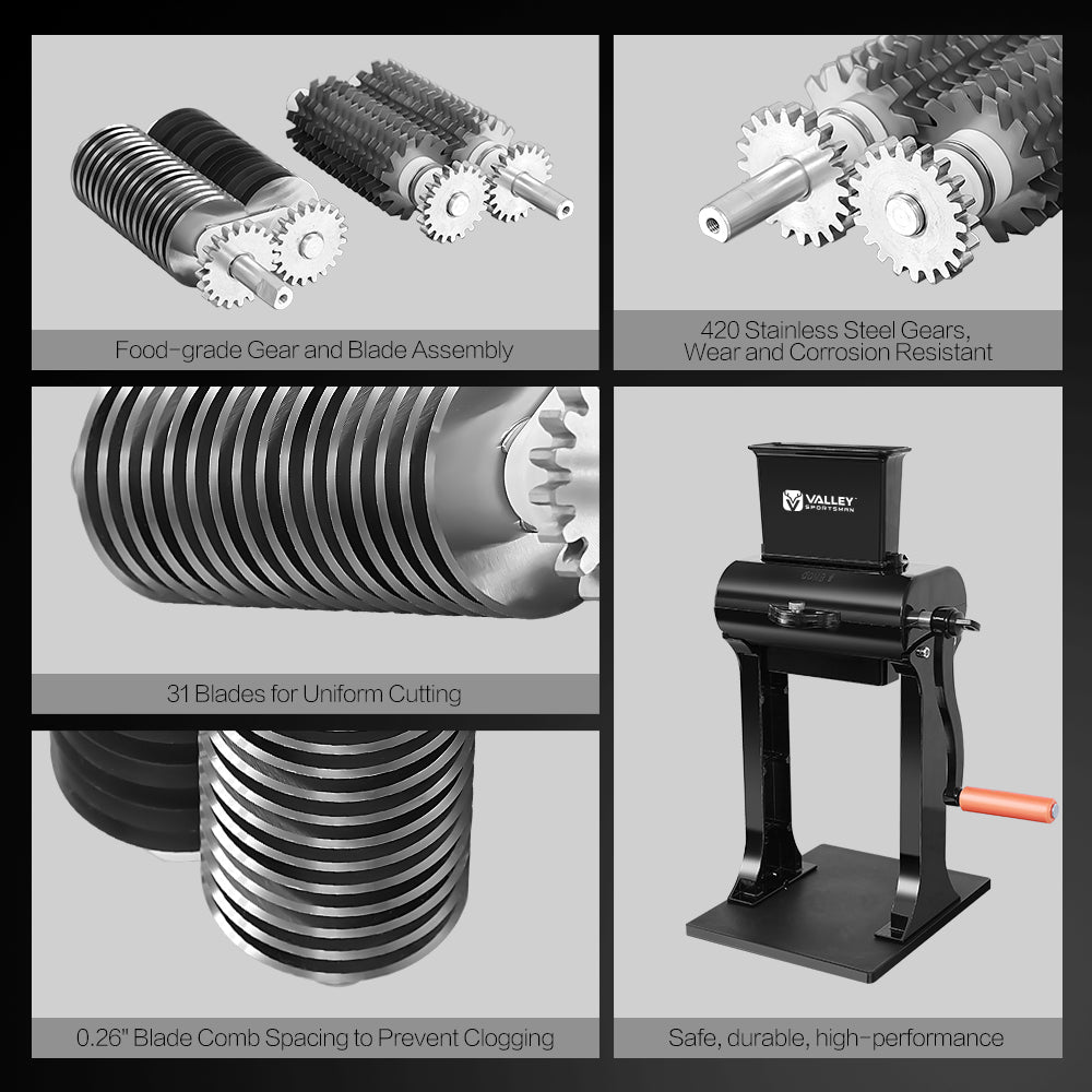 2-in-1 Meat Tenderizer & Slicer, 2 Set of Blades, Countertop-Friendly Size