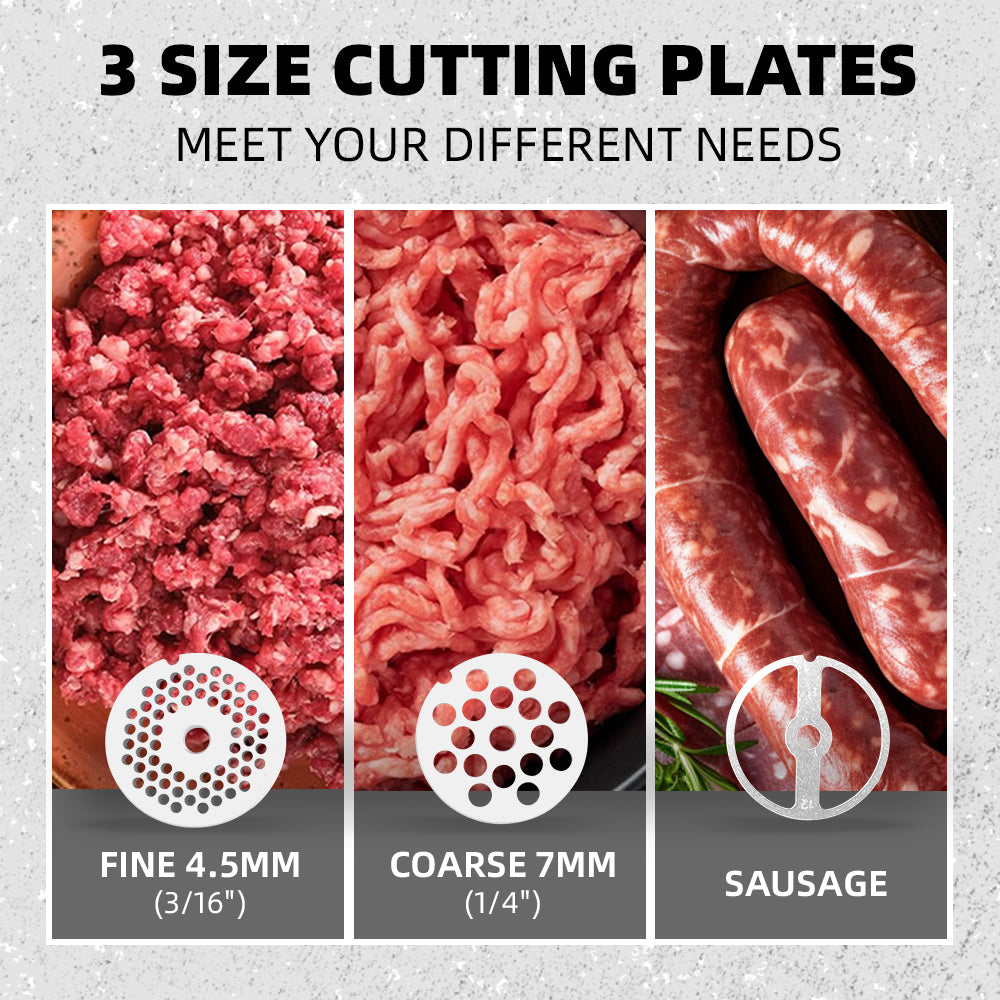 #8 Electric Meat Grinder, 0.5HP, 350 Lbs/H, Simple Swich On/Off