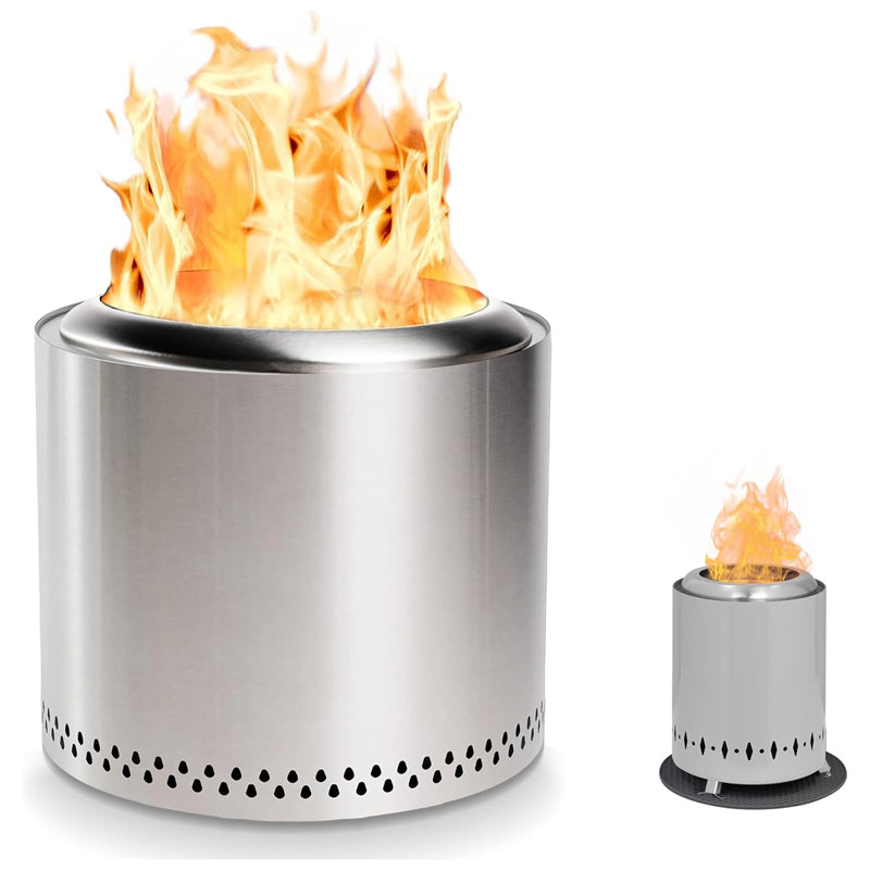 19'' Portable Wood Burning Smokeless Fire Pit with Removable Ash Pan