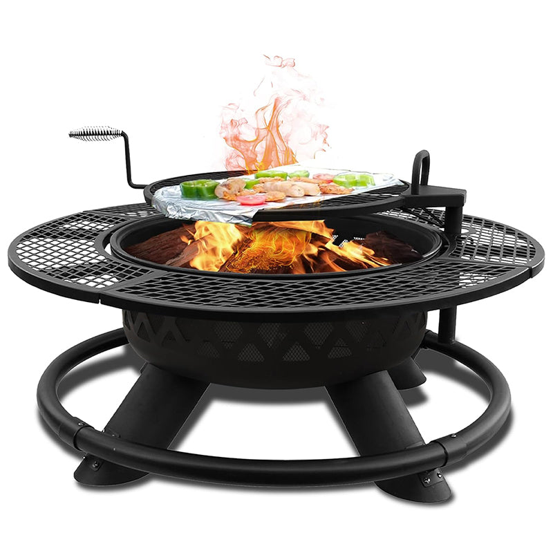 47" Fire Pit with Adjustable Grill