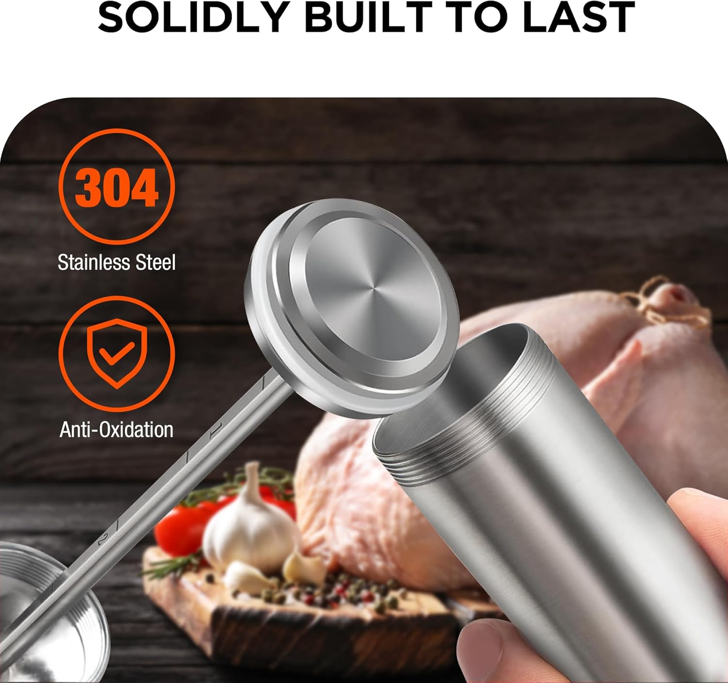 Stainless Steel Turkey Injector, 2 oz Capacity