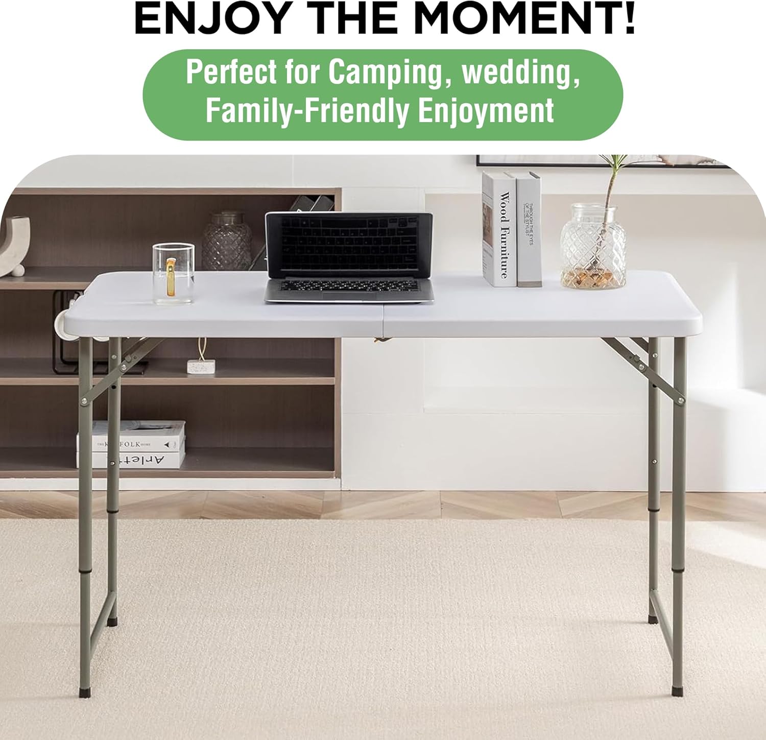 4 FT Portable HDPE Foldable Table