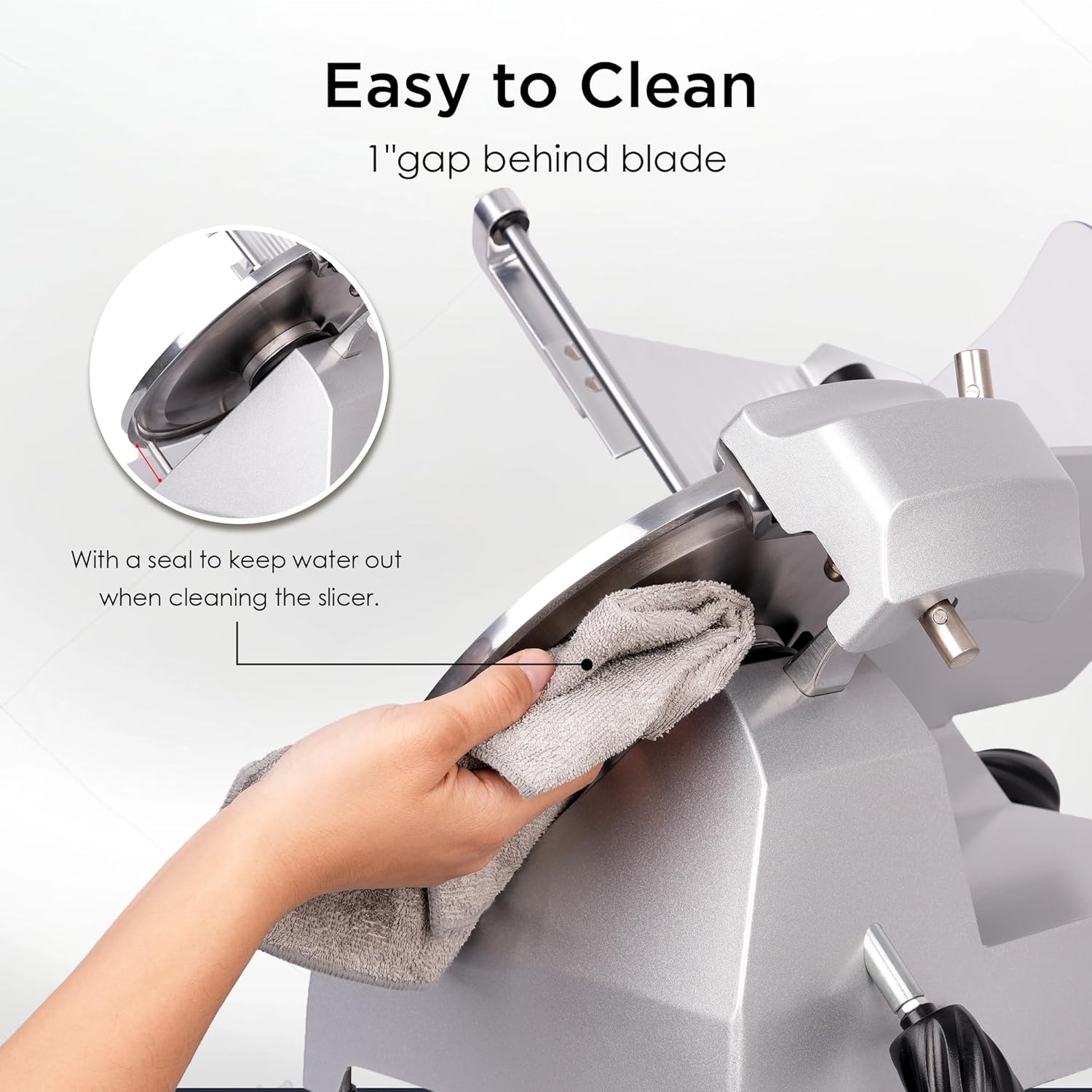 8" Commercial Electric Meat Slicer, 1/4 HP, Italian Carbon Steel Blade