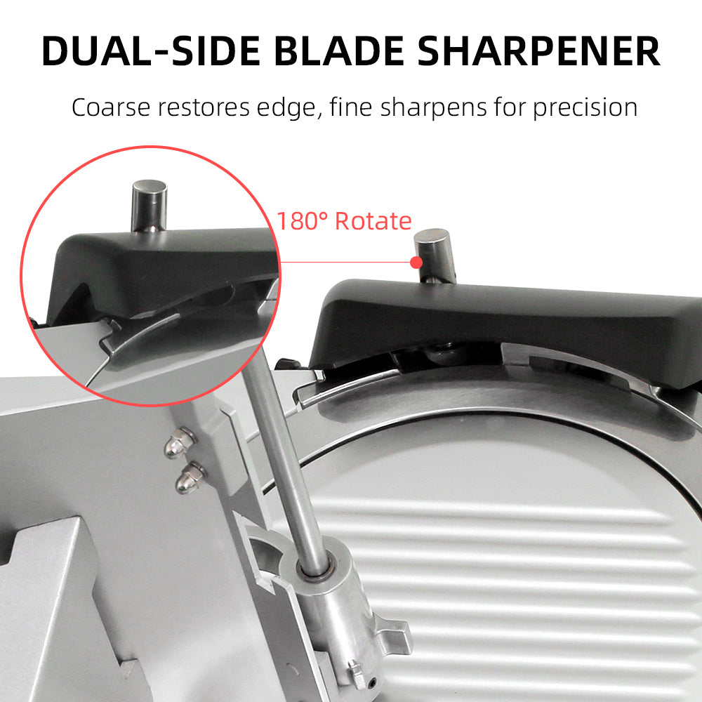 12" Electric Meat Slicer, 300 W, Stainless Steel, Maintains Blade Sharpness