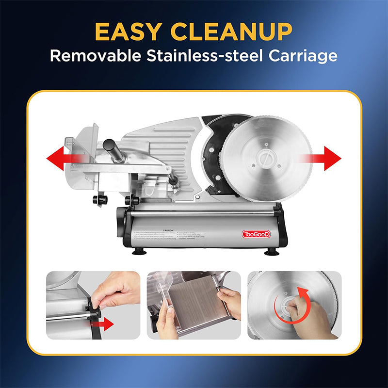 Electric Meat Slicer with 8.7" Stainless Steel Blade