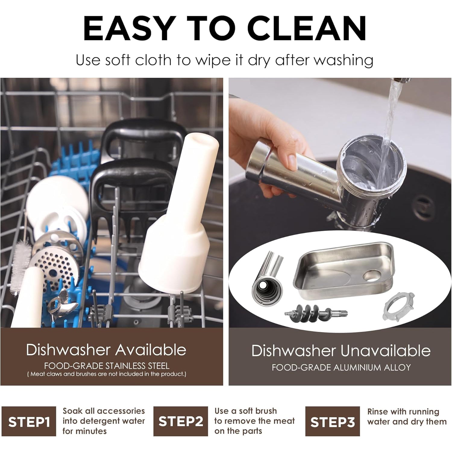 Electric Meat Grinder, ETL Approved Meat Grinder, 3/4 HP