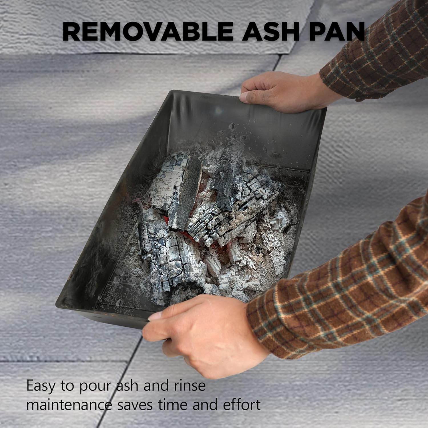 37" Fire Pits with Wood Storage for Outside