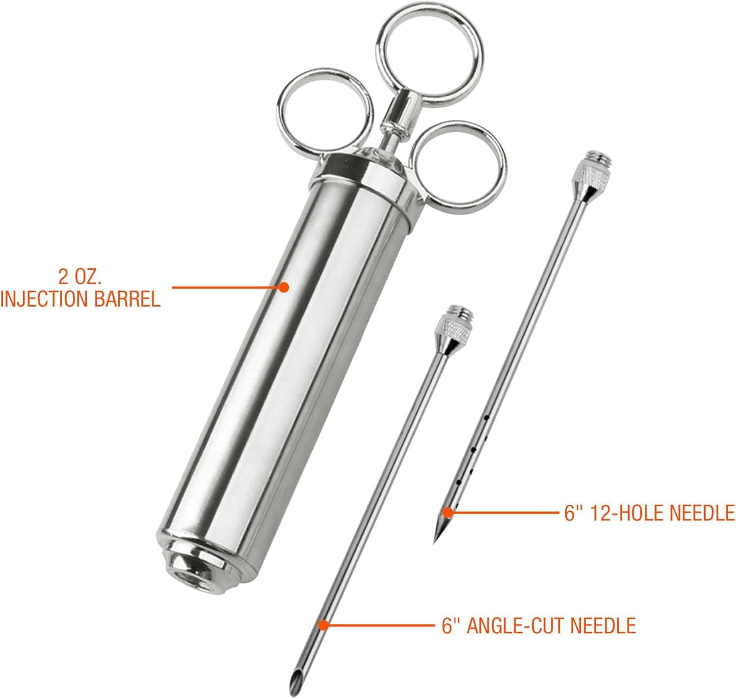 Stainless Steel Turkey Injector, 2 oz Capacity