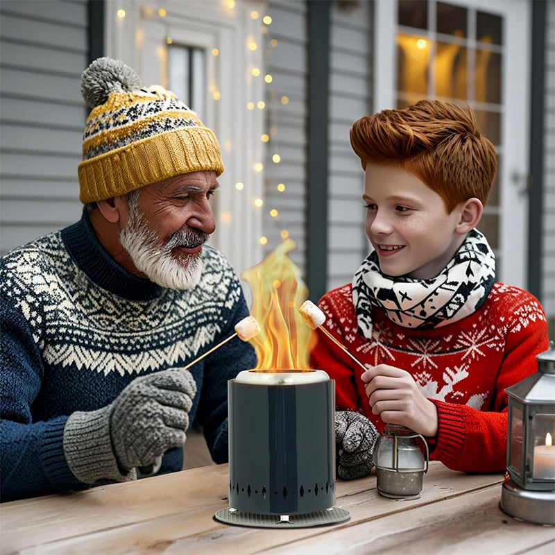 Smokeless Tabletop Fire Pit with Mat