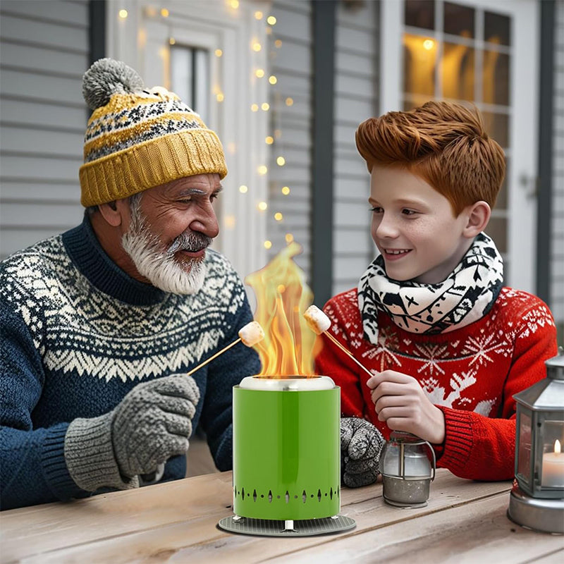 Smokeless Tabletop Fire Pit with Mat