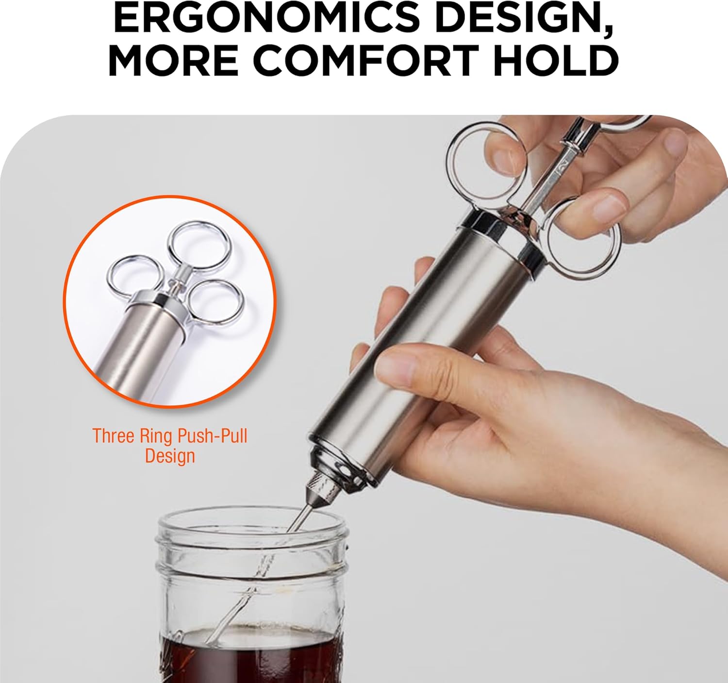 Stainless Steel Turkey Injector, 2 oz Capacity