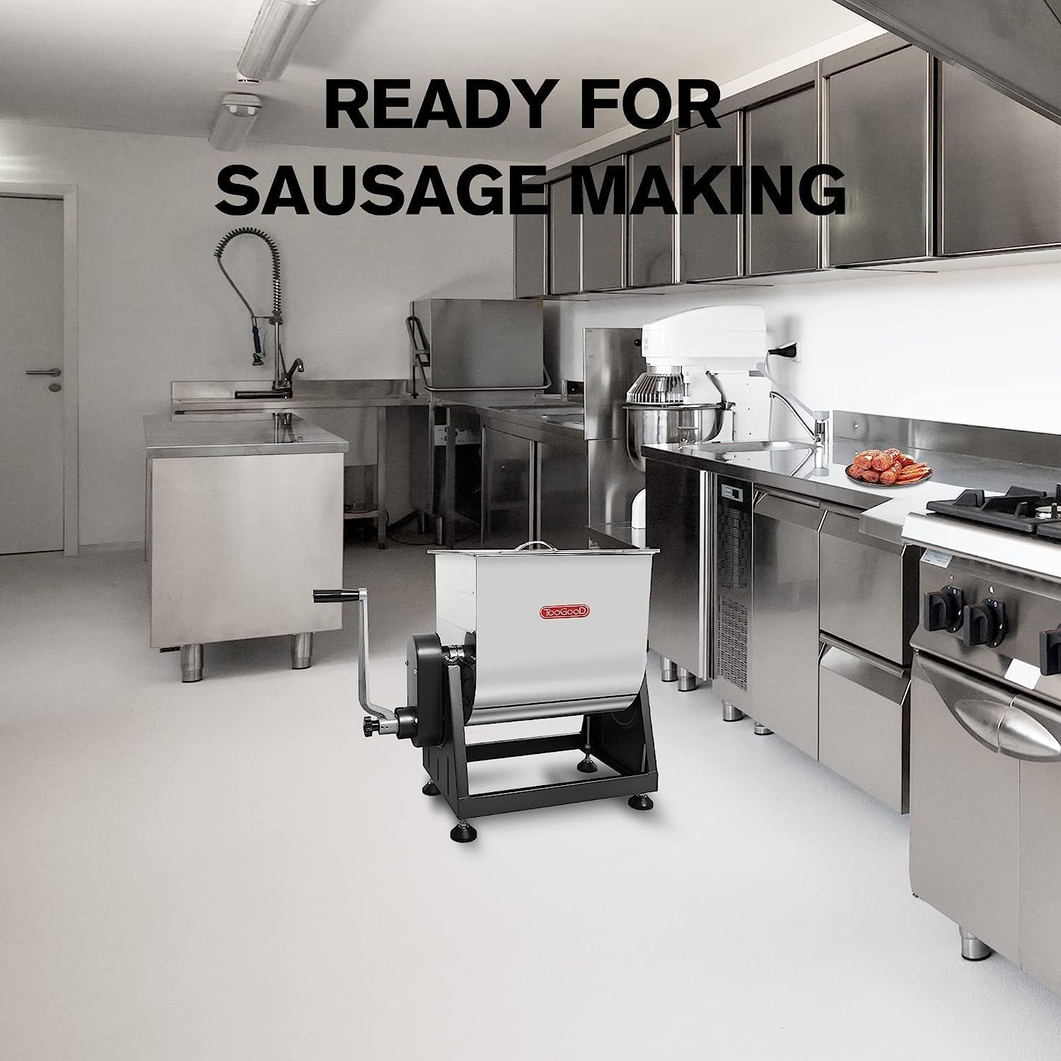 Meat Mixer, Manually Cranked or Motorized (7 gallons)