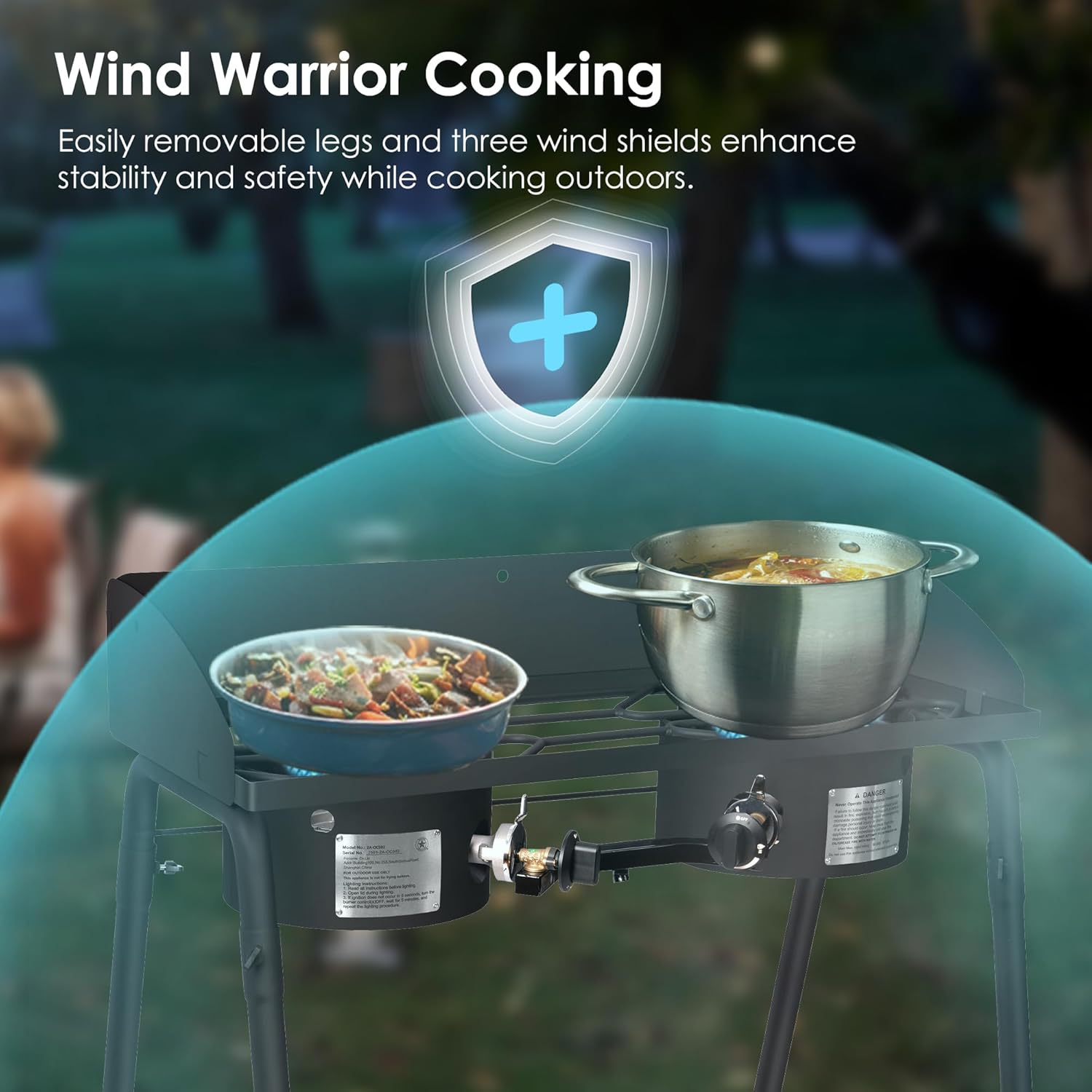 Two Burner Outdoor Camping Gas Stove