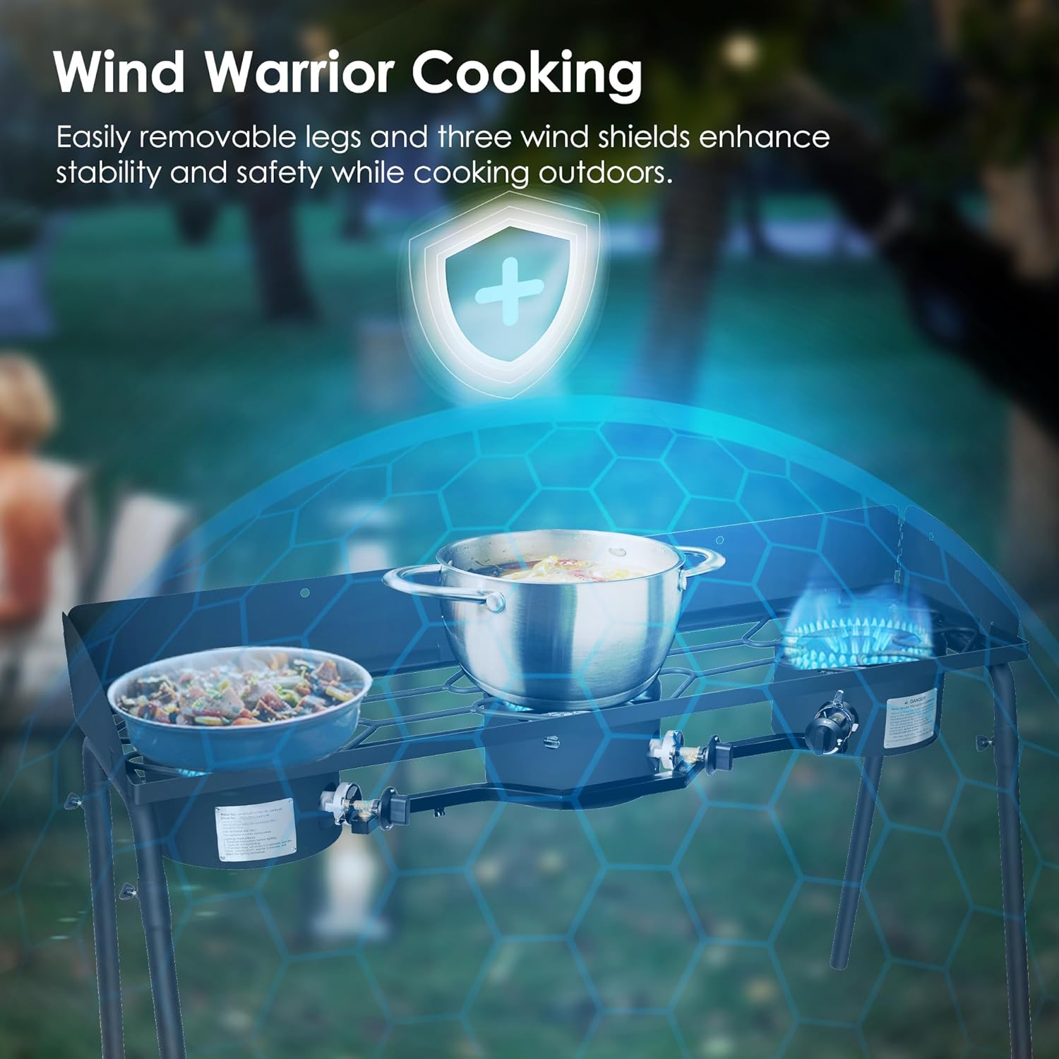 Three Burner Outdoor Portable Camping Gas Stove