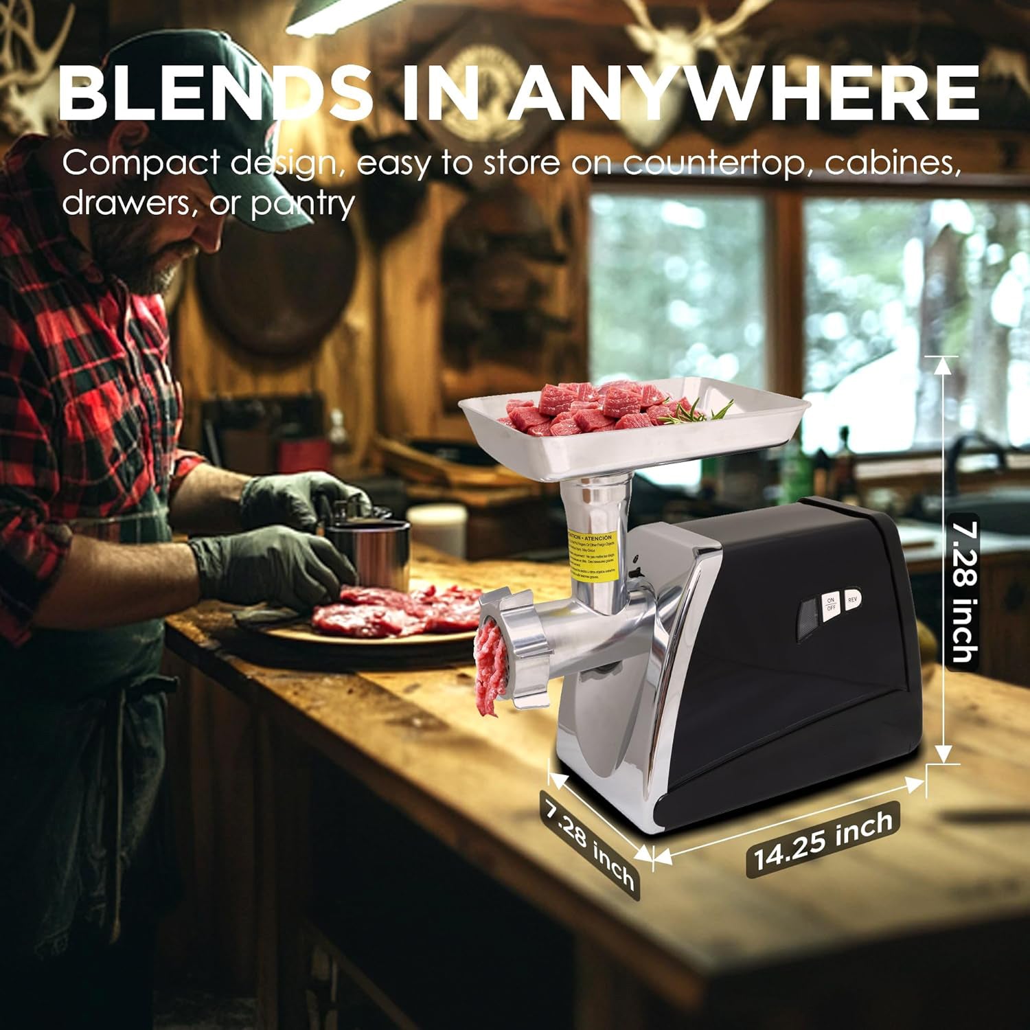 Electric Meat Grinder, ETL Approved Meat Grinder, 3/4 HP