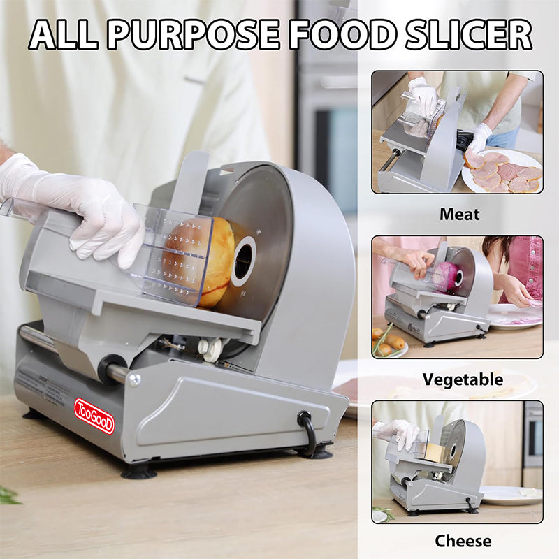 Electric Meat Slicer Machine with 7.5" Stainless Steel Blade, 180 W